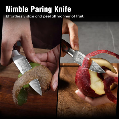 PAUDIN Cheese Knife, 5” Serrated Knife for Block Cheese,Sharp Tomato Knives