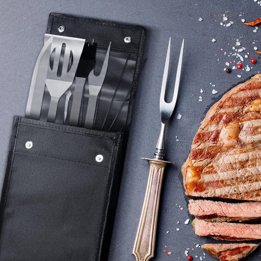 Boczif Grill Utensil Storage Bag, BBQ Tool Organized Bags, Barbecue Hardware Grill Accessories Carry Bag, Picnic Cooking Tools Holder Pouch for Camping, Outdoor BBQ