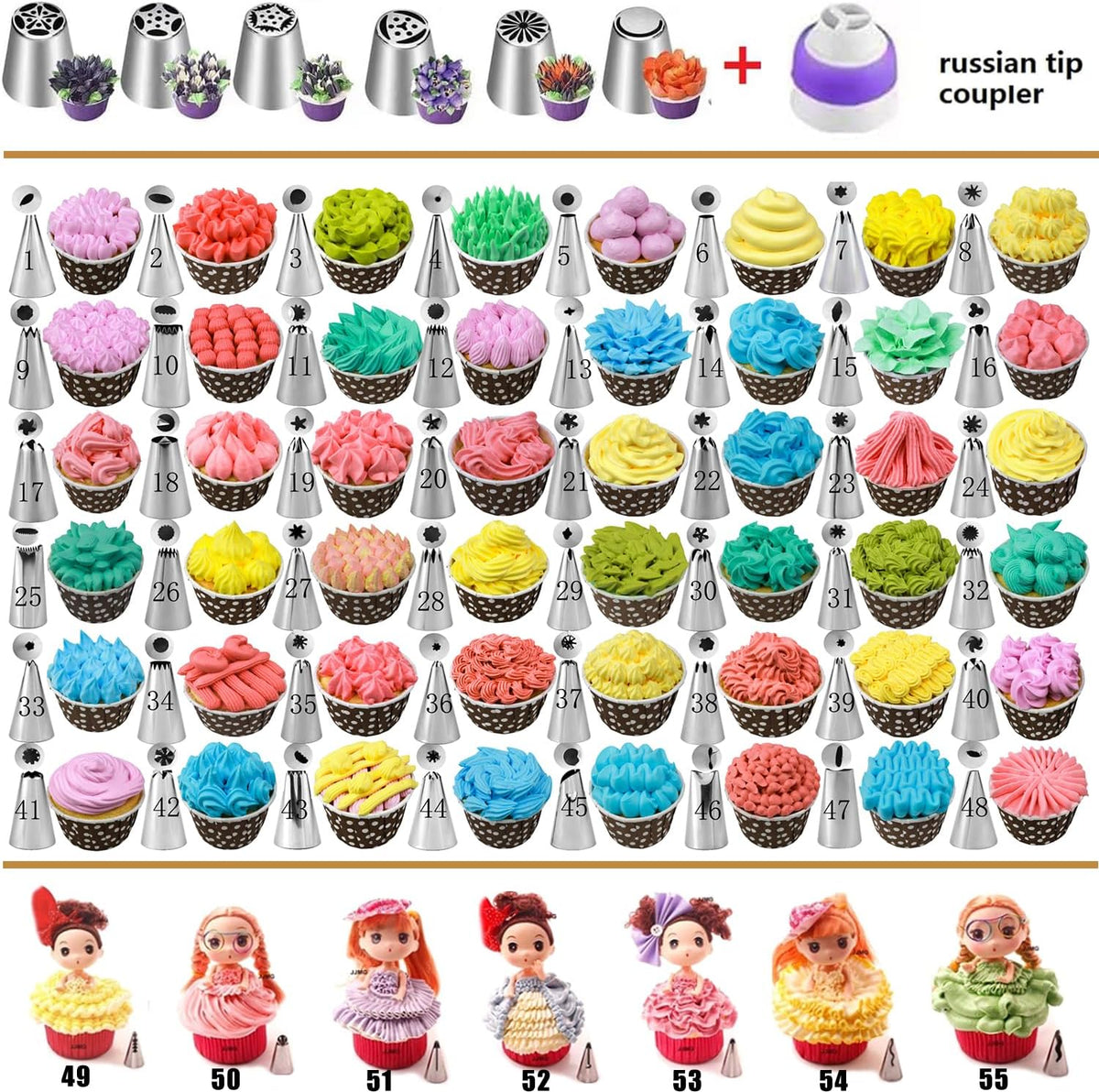 Cake Decorating Kit - Baking Supplies with 4 Springform Pans, Rotating Turntable, Decorating Tools, Cake Baking Supplies Set for Beginners