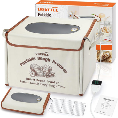Folding Bread Proofing Box with Temp Control & 4H Auto Shut Off 48H Timer