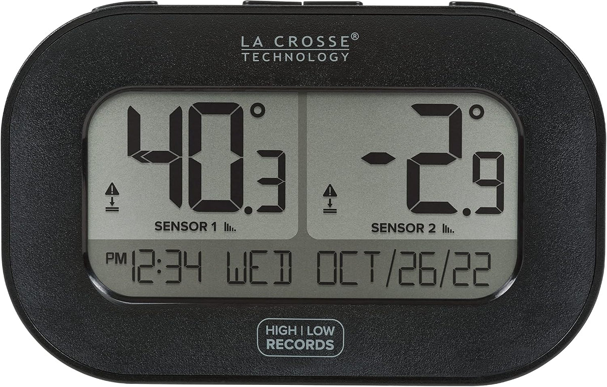 La Crosse Technology 308-04747-INT Wireless Refrigerator/Freezer Kitchen Thermometers with Magnetic Back