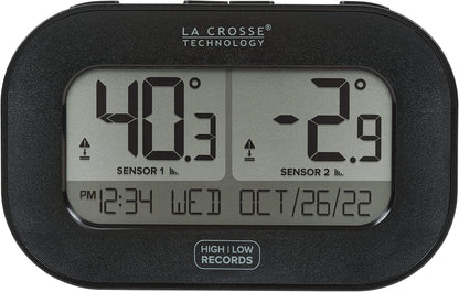 La Crosse Technology 308-04747-INT Wireless Refrigerator/Freezer Kitchen Thermometers with Magnetic Back