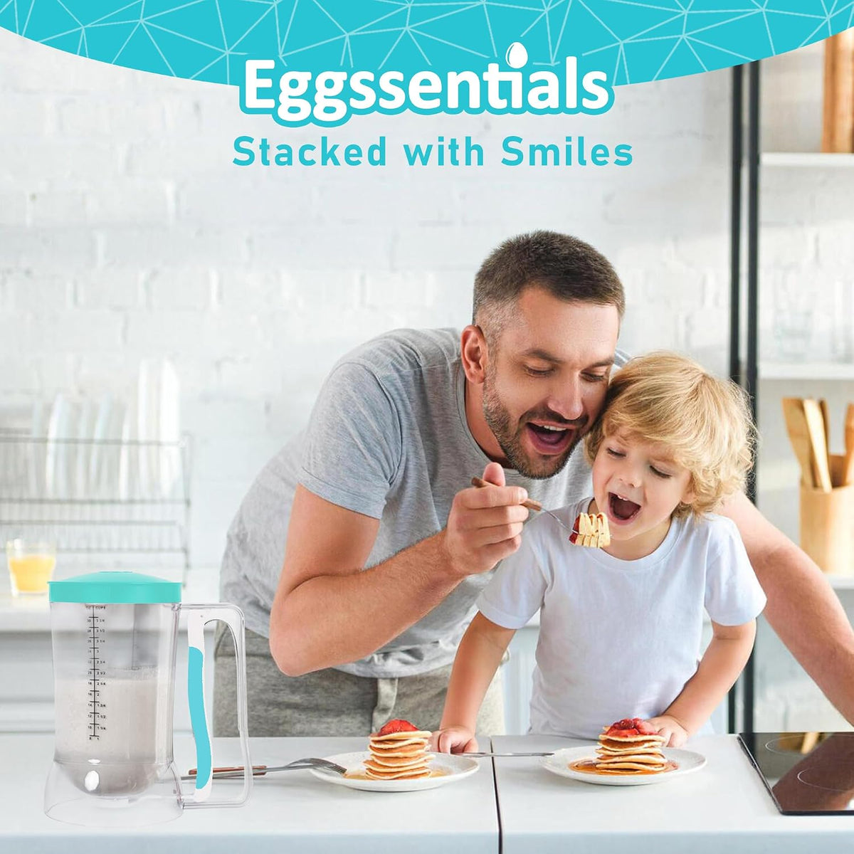 Eggssentials Pancake Batter Dispenser with Squeeze Handle Pancake Dispenser
