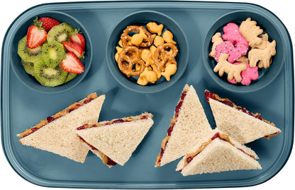 madesmart dipware 3 Bowl Serving Tray, Stackable & Removable Dip Bowls for Charcuterie, Guacomole, Snacks, Veggies, Premium Dishwasher & Microwave Safe, Multipurpose Plate & Bowl, Olive