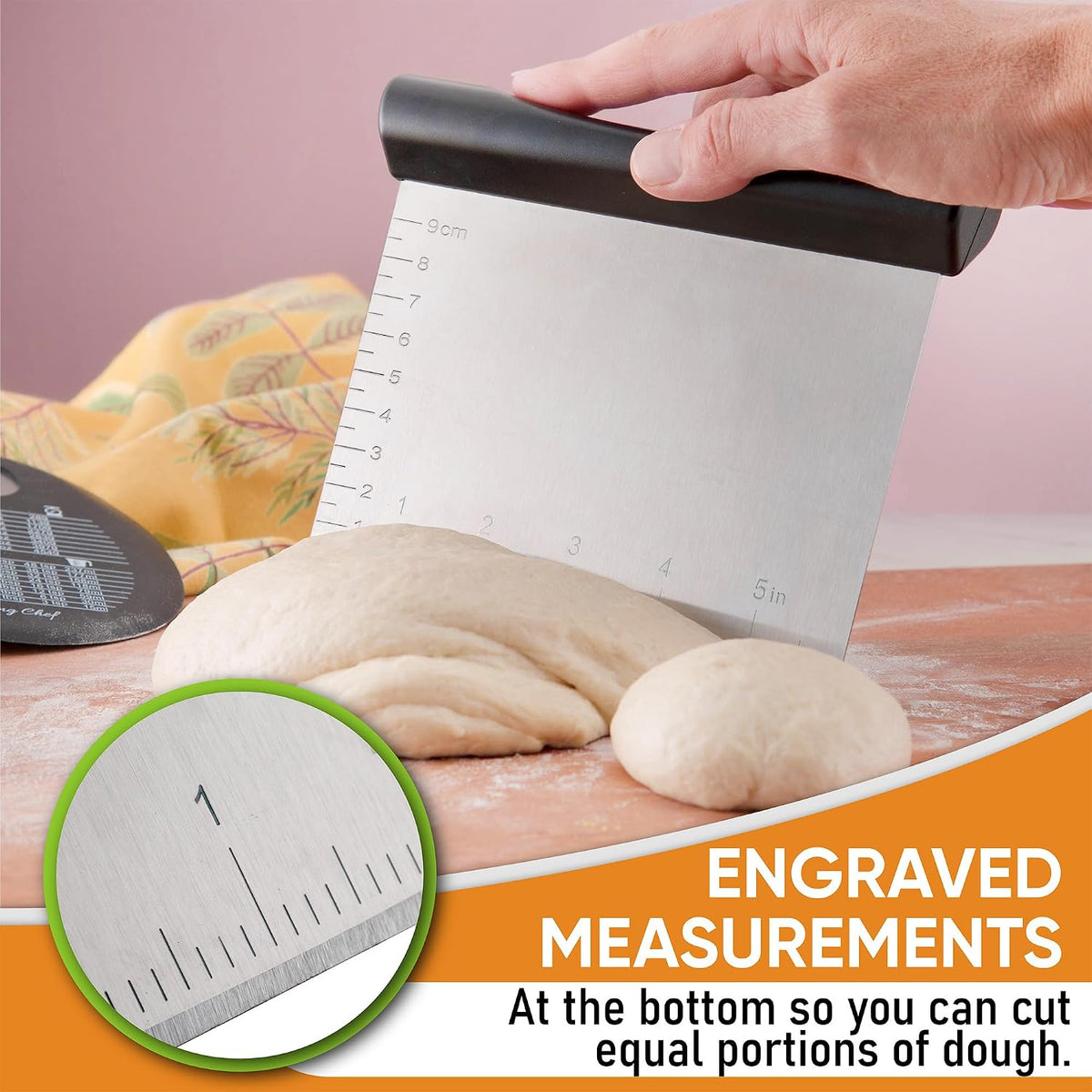 Spring Chef Stainless Steel Dough Blender & Biscuit Cutter Set for Baking