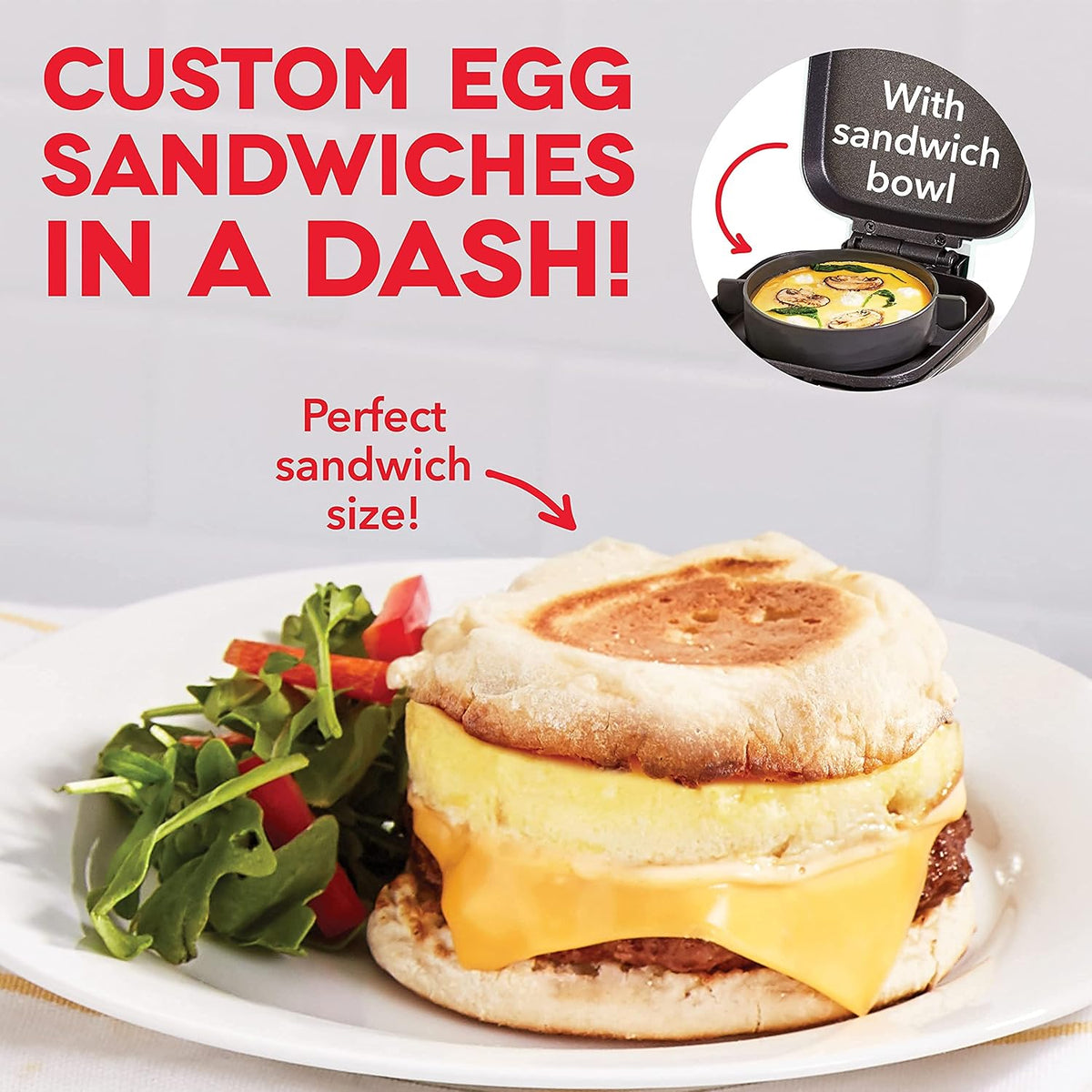 Dash Deluxe Egg Bite Maker - Electric Egg Bite Maker for Healthy Protein Snacks - Quick Cleanup, Space-Saving Design & Non-Slip Feet - 4 Servings, Aqua