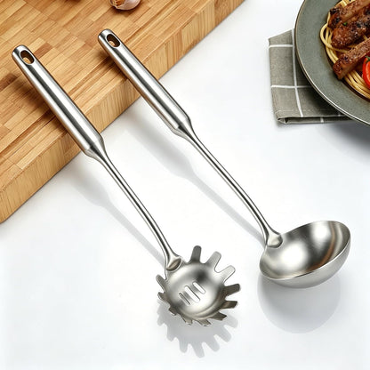 304 Stainless Steel Soup Ladle, Large Ladle with Long Hollow Handle, for Cooking, Stirring, Soup, Sauce, Dishwasher Safe (1, Soup Ladle)