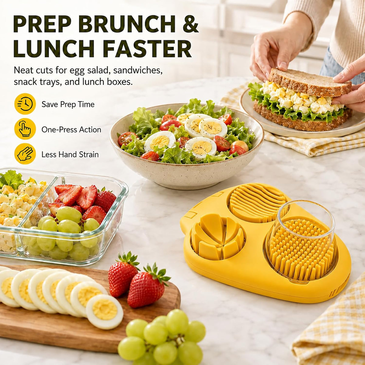 Egg Slicer for Hard Boiled Cherry Tomato Strawberry Salad Cutter Hard Grape Stainless Steel Kitchen Gadget Chopper Dicer Fruit Spam Cup Tool Quail Tomatoes Mushroom Accessories