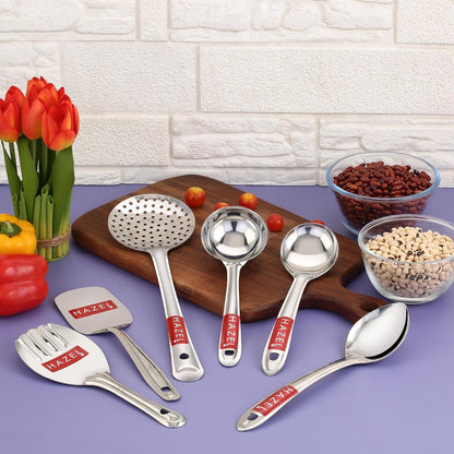 HAZEL Stainless Steel Cake Pie & Pastry Serving Spoon with Handle Slicer Lifter, Silver