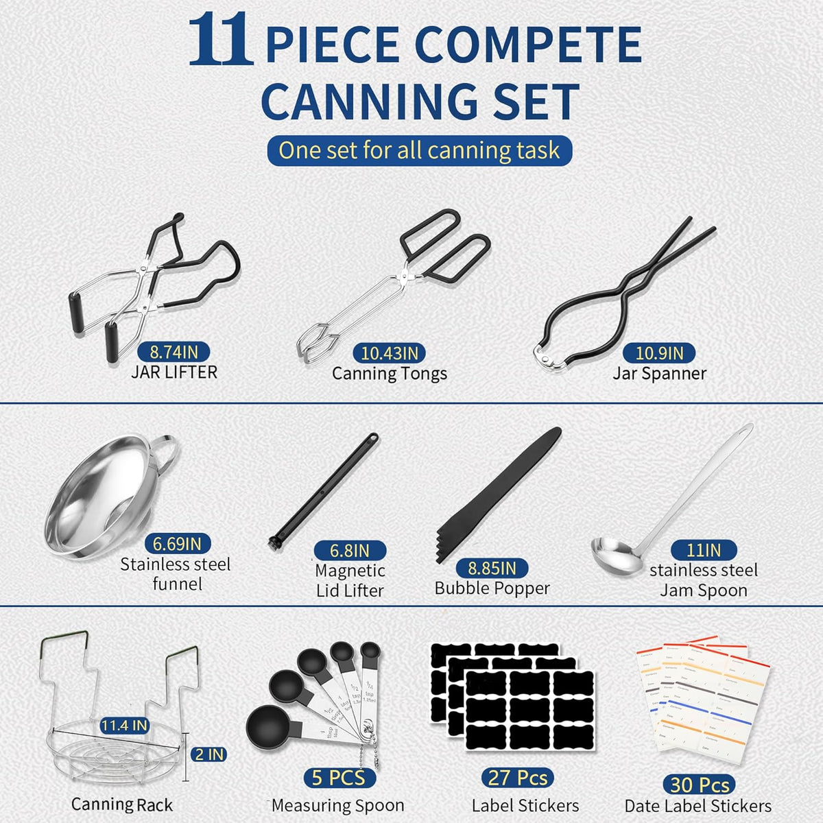 Canning Supplies Starter Kit,Canning Kit Set for Beginners