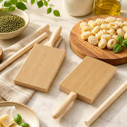 Oruola 2 Sets Gnocchi Board Wood,Gnocchi Maker Set