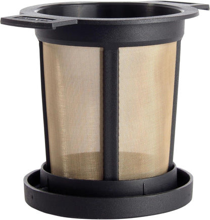 Finum Reusable Stainless Steel Coffee and Tea Infusing Mesh Brewing Basket, Medium, Black
