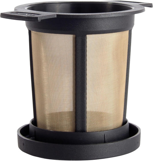 Finum Reusable Stainless Steel Coffee and Tea Infusing Mesh Brewing Basket, Medium, Black
