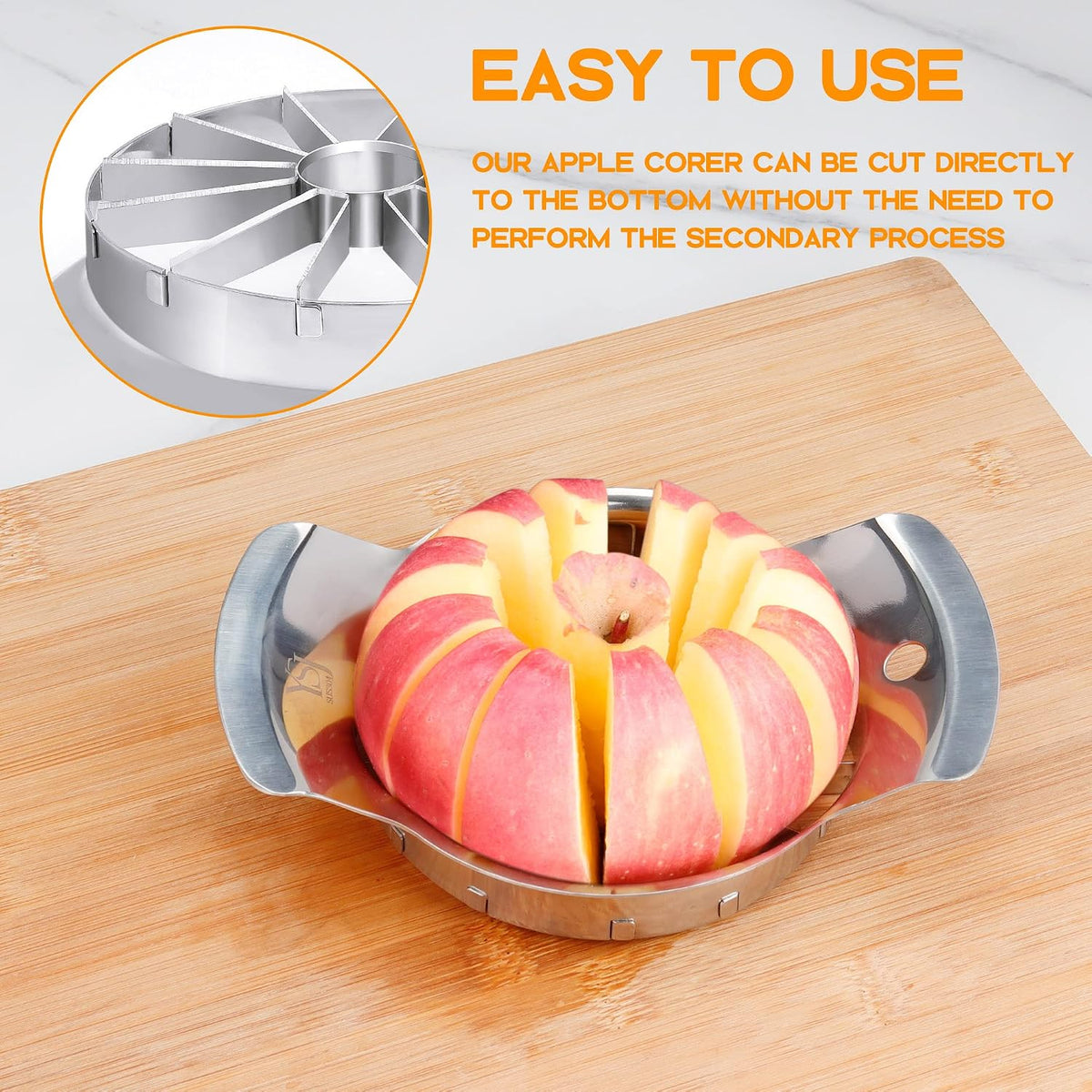 Supercenter Apple Cutter, Apple Corer and Slicer - 4.72 Inch Apple Slicer