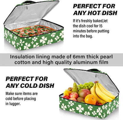 Casserole Carriers for Hot or Cold Food Reusable Casserole Dish Carrier Insulated Thermal Large Capacity Durable Perfect for Party Camping Family Gatherings Yellow Fish - Colors B