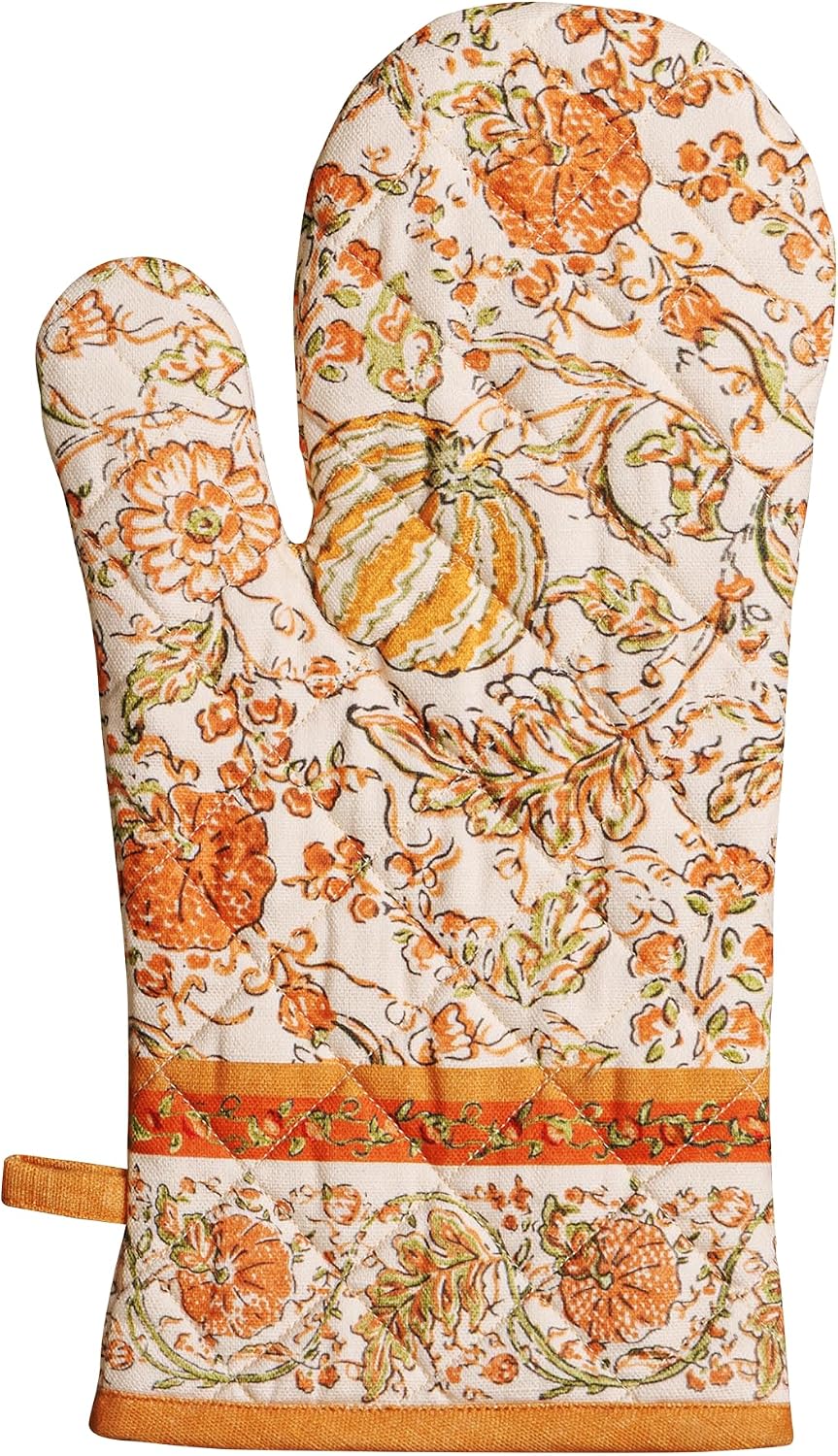 Maison d' Hermine 100% Cotton Oven Mitt & Pot Holder Set (7.5"x13" & 8"x8") - Colors C