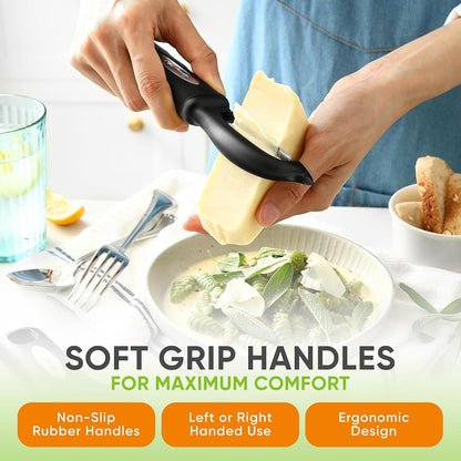 Spring Chef Swivel Potato Peeler & Julienne Vegetable Peeler w/Soft Handle