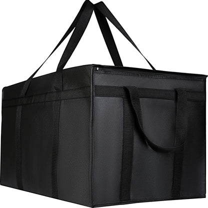 musbus Extra large XXXL Insulated Food Delivery Bag Cooler Bags Keep Food Warm Catering Therma Catering Bag for doordash 22x14x13 Cooler Bags Therma Shopper hot warming RED Pizza BLACK