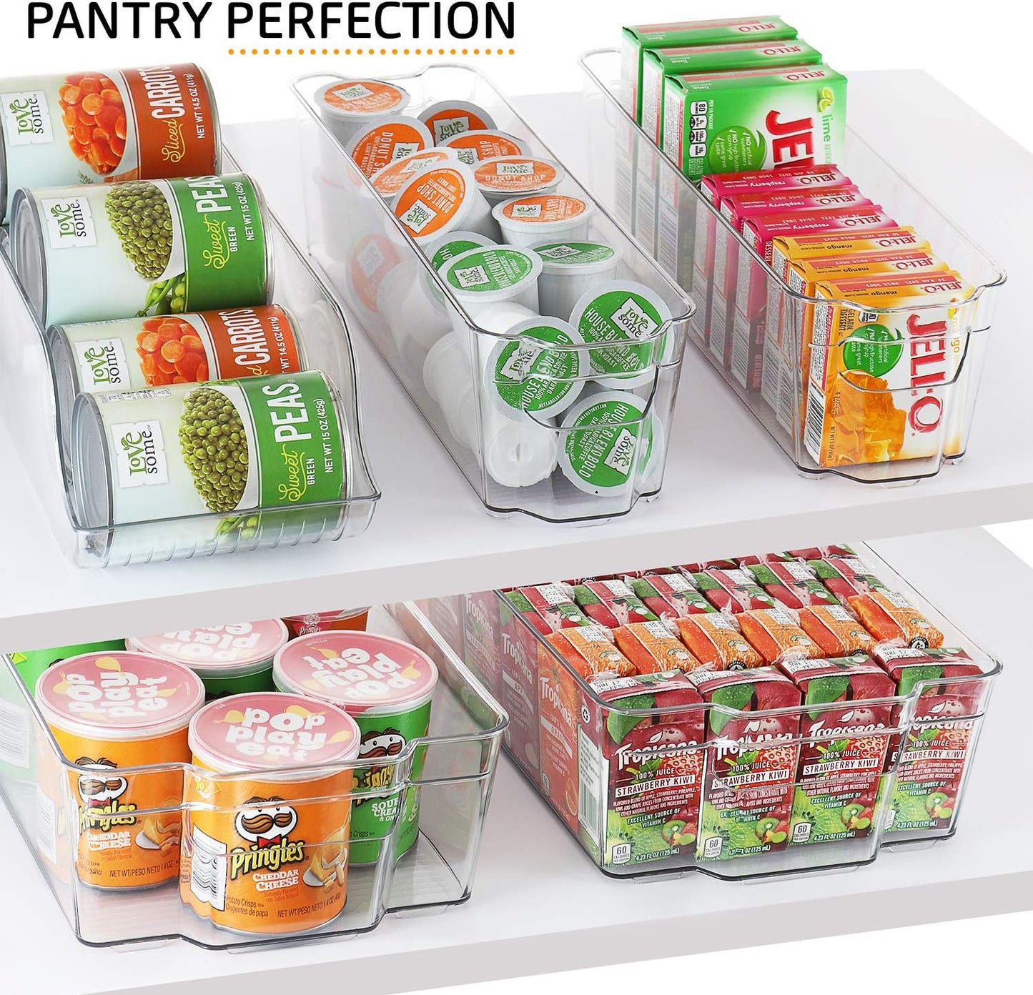 Fridge Organizer - 14 Piece Refrigerator Organizer Bins - Stackable Freezer Organizer - Clear Refrigerator Organizer - Acrylic Fridge Bins