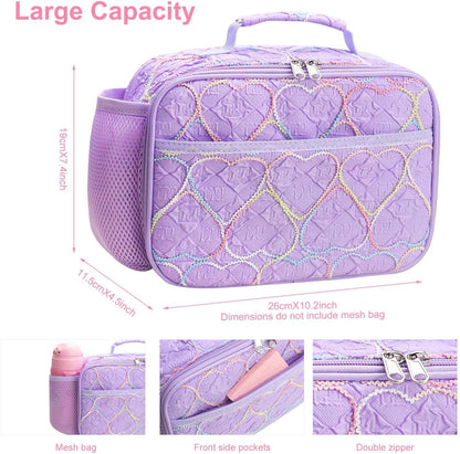 RHCPFOVR Kids Lunch Bag - Insulated Lunch Box for Boys Girls,Washable Lunch Bag and Reusable Toddler Leak-proof Lunchbox for School and Daycare - Colors B