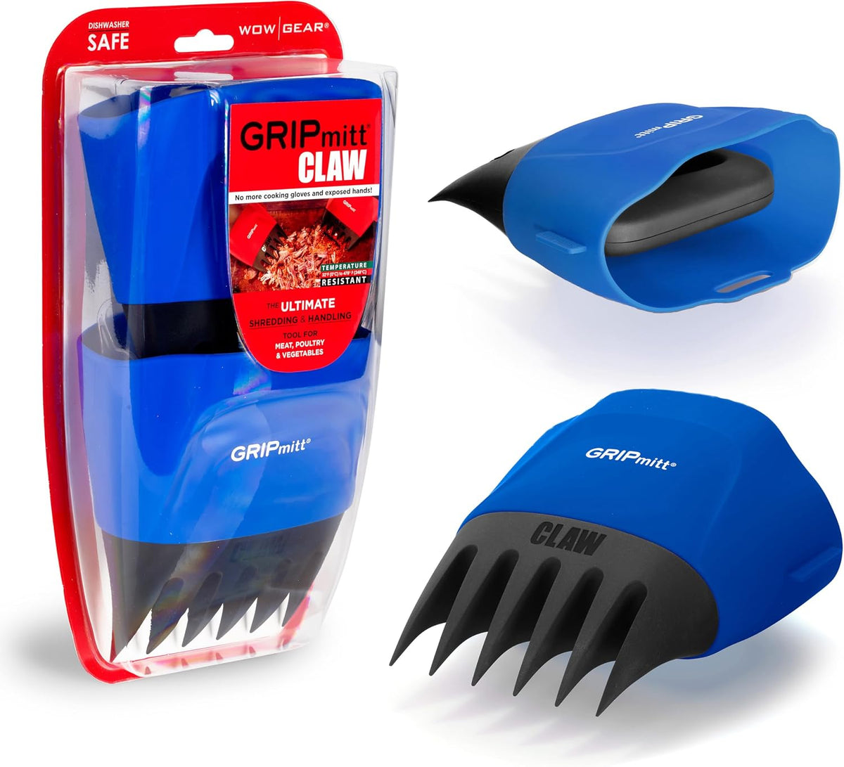 Claw - Pulled Pork, Meat and Vegetable Shredding Claw 2 Pack Set (Blue)