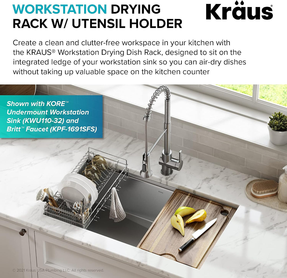 Kraus Stainless Steel 16.75 in Workstation Kitchen Sink Colander CS-6