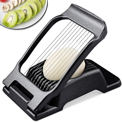 BIBURY Egg Slicer for Hard Boiled Eggs, Heavy Duty Aluminium Fruit Slicer