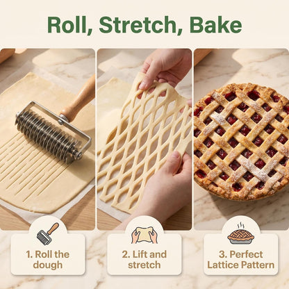 Pie Cutter Cinnamon Roll Cutter Stainless Steel Dough Tool