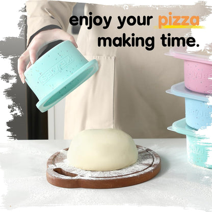 PLUS 1000ml Pizza Dough Proofing Containers, 2-Pack, Green