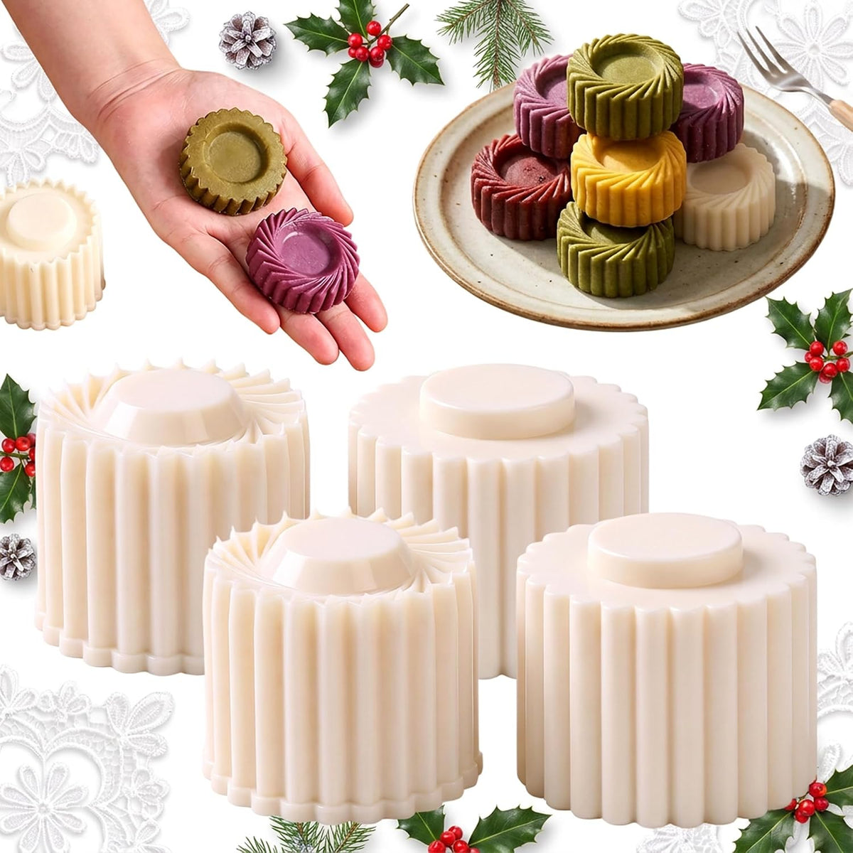 Creative Double-Ended Pastry Mold, 2027 New 2 in 1 Mooncake Mold (2)