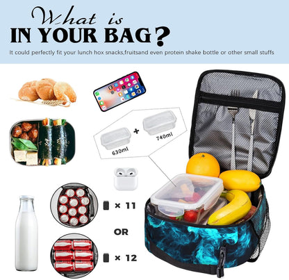 Boys Lunch Box for School Insulated Football Lunch Bag for Kid Boys Girls Teen Bento Boxes to School Office Picnic Travel Hiking Lunchbag Waterproof Leakproof with Adjustable Shoulder Strap