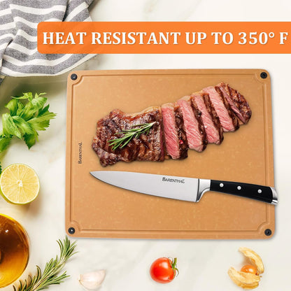Cutting Boards for Kitchen Dishwasher Safe Eco-Friendly Composite Cutting Board Set of 2, Reversible Chopping Board with Handles & Juice Grooves, Small & Large Cutting Board for Countertop