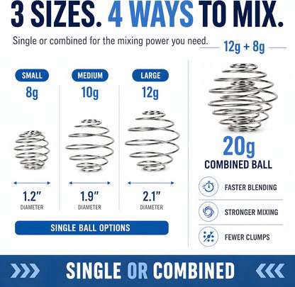 2.1-Inch Large Size Shaker Balls for Protein Shakes,Milkshake and Salad Dressing,304 Stainless Steel Shaker Ball