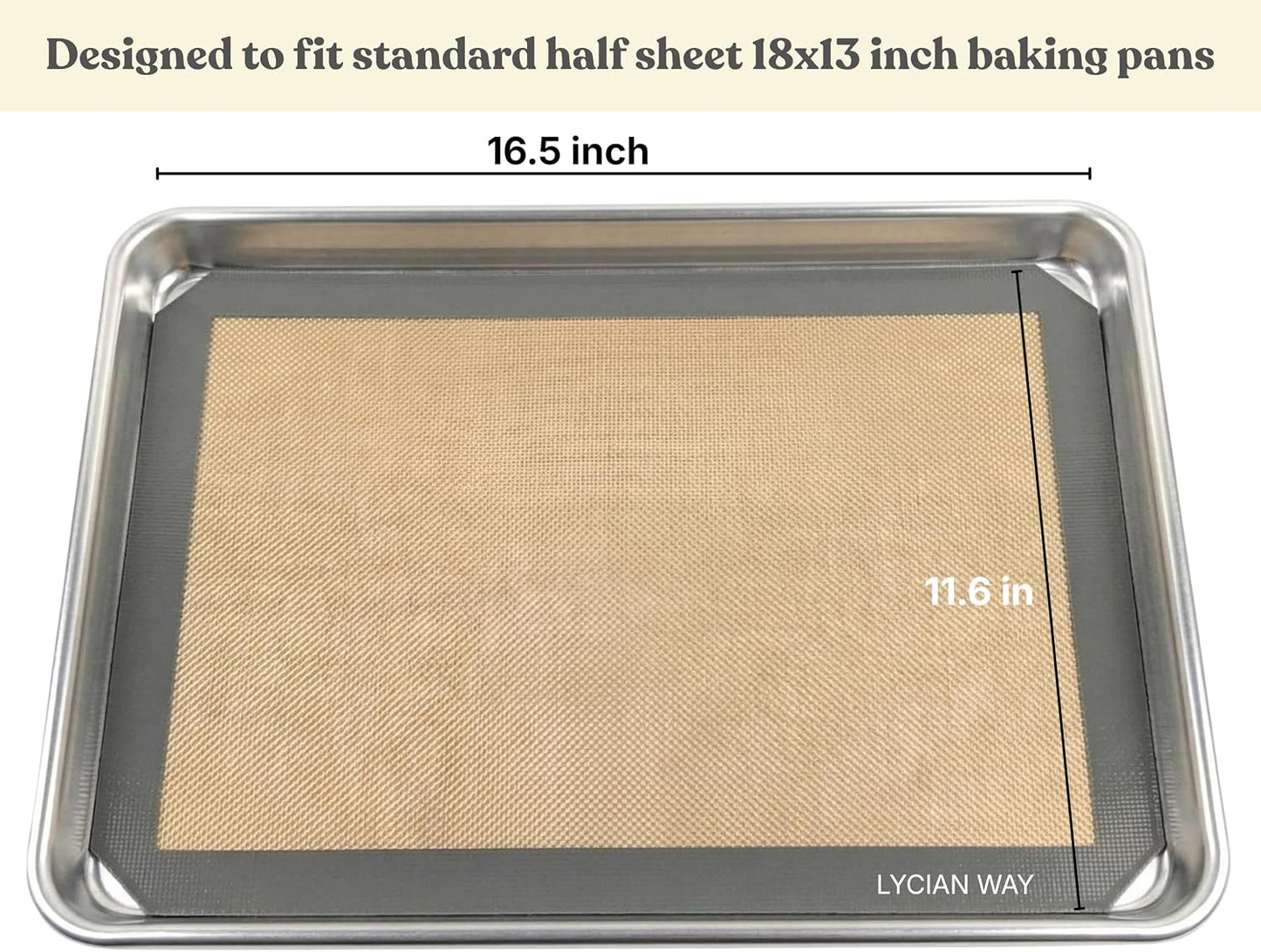 Silicone Pastry Mat with Measurements, 28 x 20 Inch Extra Thick Non-Slip Nonstick XL Baking Mat for Dough Rolling, Kneading, Fondant and Pie, Red
