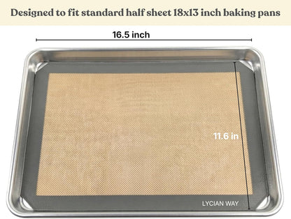 Silicone Pastry Mat with Measurements, 28 x 20 Inch Extra Thick Non-Slip Nonstick XL Baking Mat for Dough Rolling, Kneading, Fondant and Pie, Red