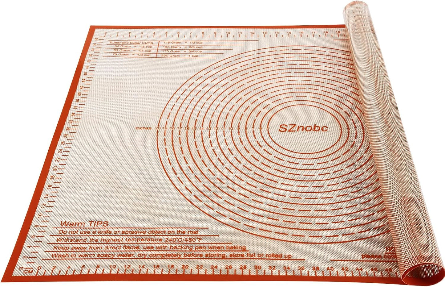 Non-slip Silicone Pastry Mat 36''By 24'' Nonstick Baking Mats Extra Large Counter Mat for Dough Rolling, Pastry, Pie Crust, Fondant, Cookies, Bread, Pasta, Pizza Mat