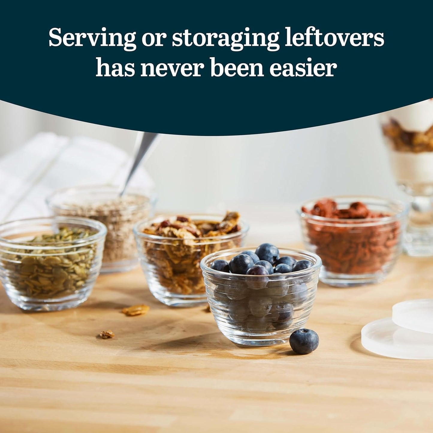Libbey Baker's Basics 3-Piece Glass Mixing Bowls Set - Clear Bowls for Baking, Prep, Serving & Storage - Microwave, Oven, Freezer and Dishwasher Safe