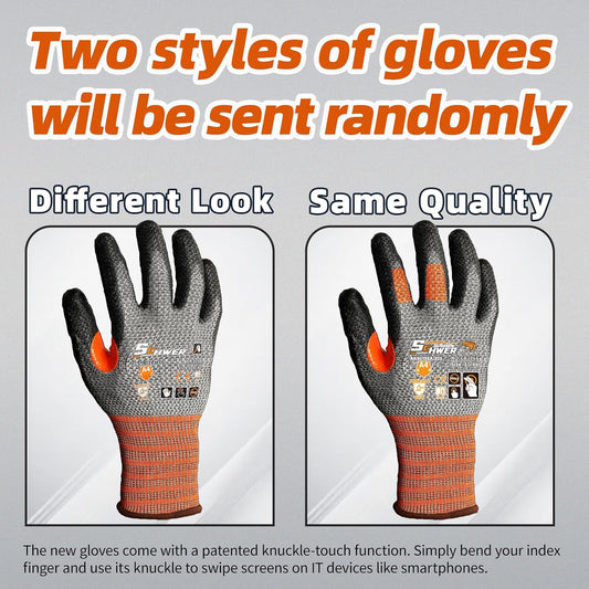 Schwer 12 Pairs A4 Cut Resistant Work Gloves, Reinforced Thumb, CR3066, L
