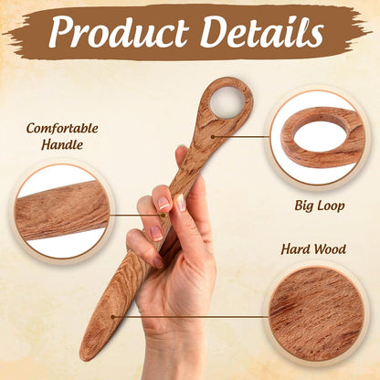 Wooden Danish Dough Whisk, Bread Whisking Tool for Mixing Sourdough, Egg and Flour Mixer Whisk, Traditional Bread Baking Tools and Supplies.