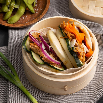 JapanBargain 2224, Large Chinese Bamboo Steamer Steaming Basket for Vegetable Seafood Dim Sum Dumpling Bun Egg, 12-inch