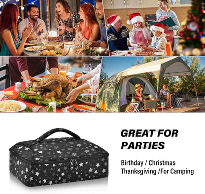 Casserole Carriers for Hot or Cold Food Reusable Casserole Dish Carrier Insulated Thermal Large Capacity Durable Perfect for Party Camping Family Gatherings Yellow Fish - Colors B