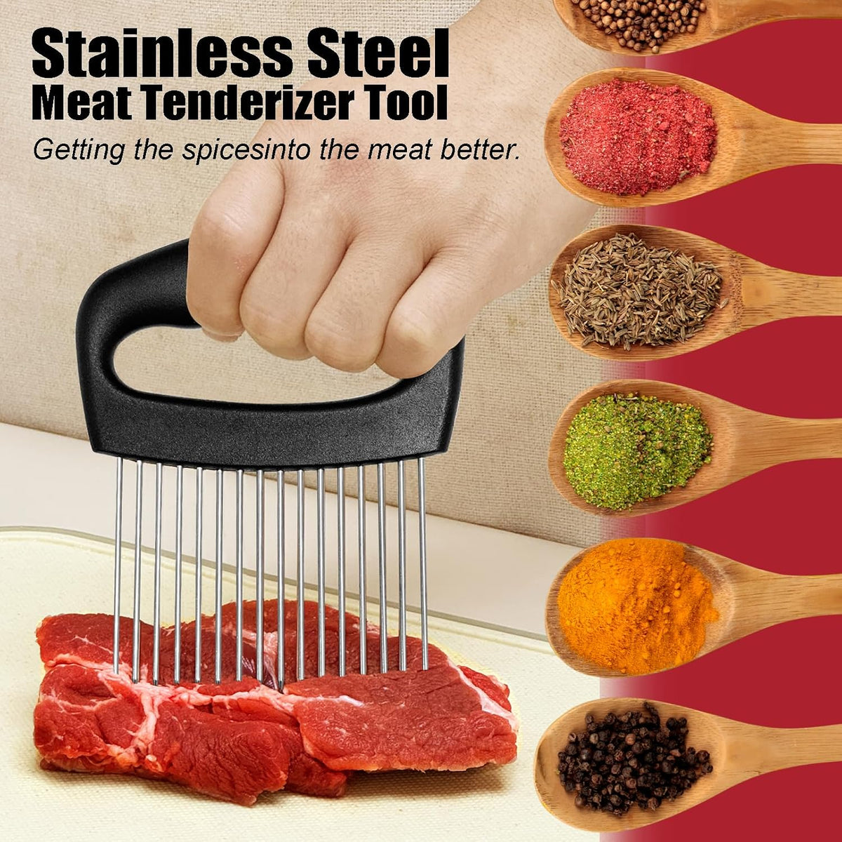 Extra-Large Onion Slicer – 304 Steel 16-Needle Cutter for Kitchen