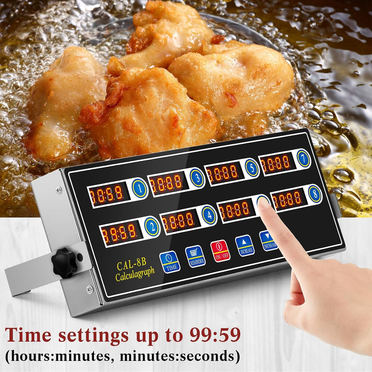 Relaxweex Commercial Digital Kitchen Timer for Cooking, 8 Channel