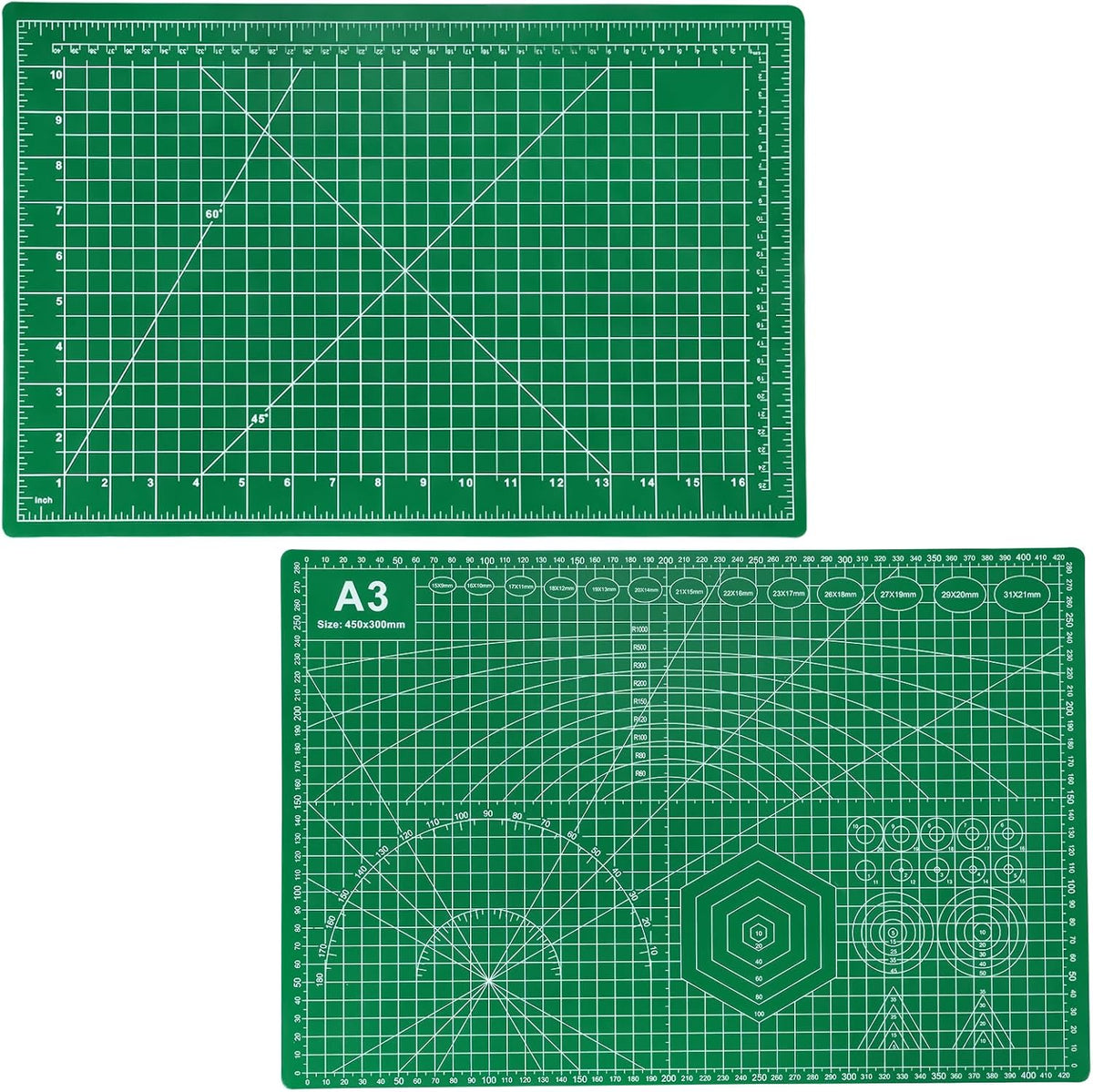 Self Healing Cutting Mat, 17" x 23", Double-Sided Rotary Cutting Mat for Sewing, Quilting, Scrapbooking & Craft, Large Craft Cutting Board for Hobby Use(A2)