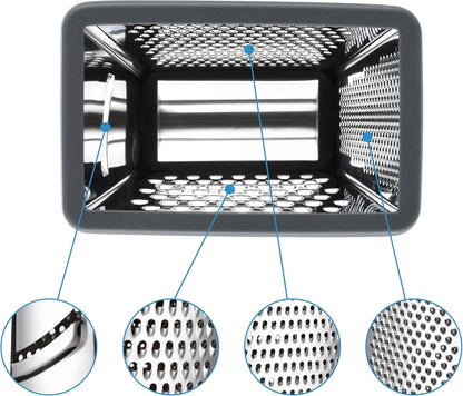 Spring Chef Stainless Steel XL Cheese Grater for Kitchen, Green