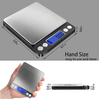 Fuzion Digital Gram Scale .01 Gram Accuracy, 500g Small Jewelry Scale