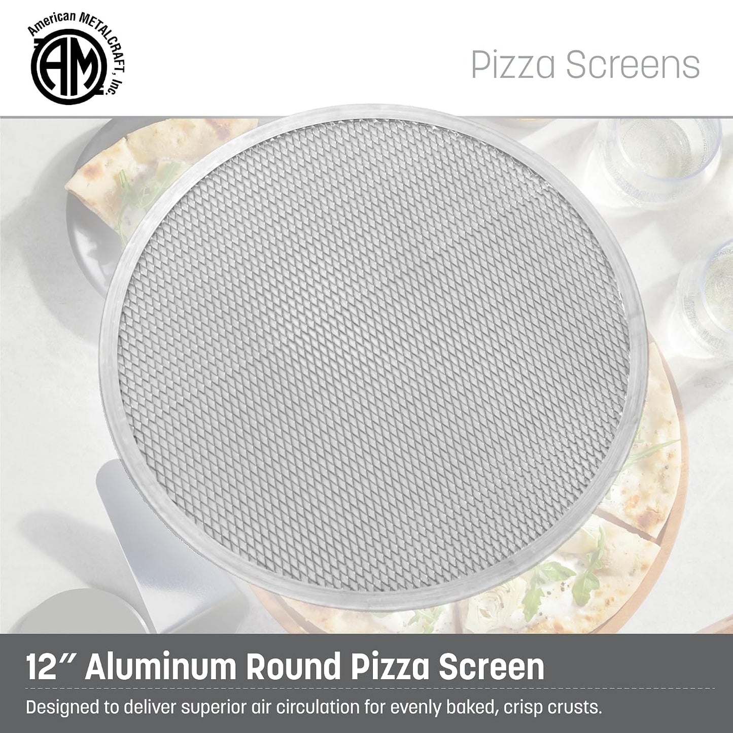 American Metalcraft 18731 Rectangular Aluminum Pizza Baking Screen, 11" L x 16" W
