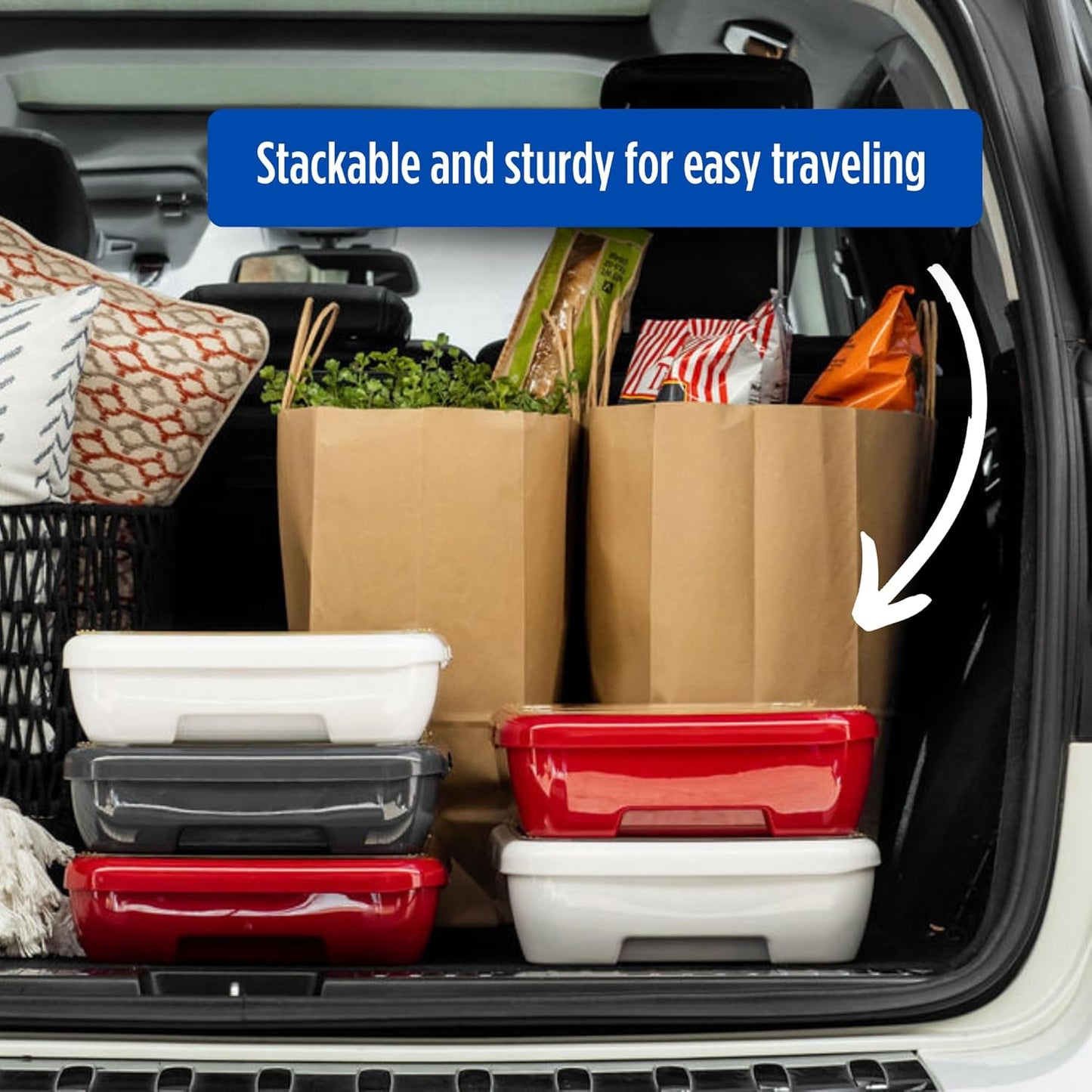 Fancy Panz Red Classic Aluminum Foil Pan Carrier with Secure Latch Lid - Reusable Casserole Carrier for Half Size Pans - Food Transport Holder for Potlucks, Parties, Tailgates & Entertaining