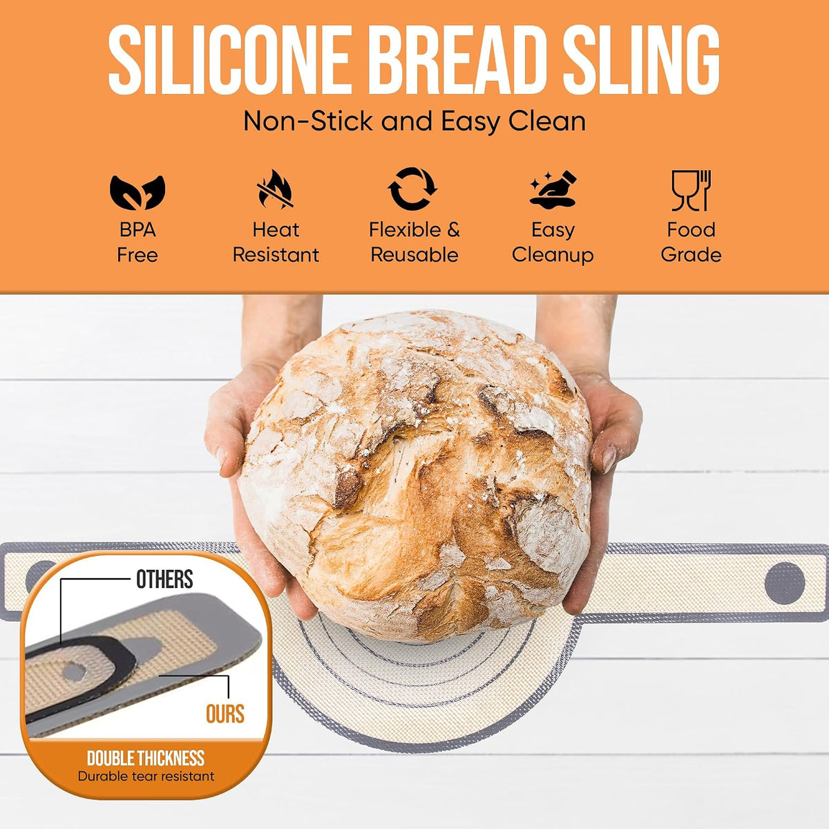 Banneton Bread Proofing Basket Set, 2 x Round 9 Inch Bread Proofing Baskets