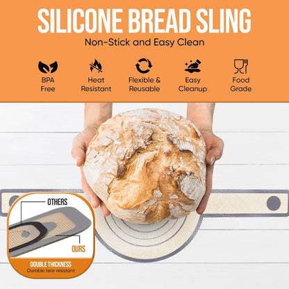 Banneton Bread Proofing Basket Set, 2 x Round 9 Inch Bread Proofing Baskets